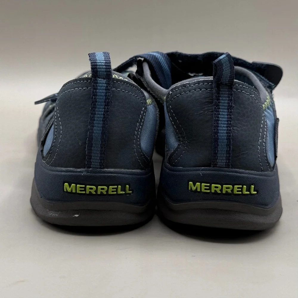 Merrell Hydro Hiker Sandal Mens 6 Leather Waterproof Sport Sandals Blue MY53375